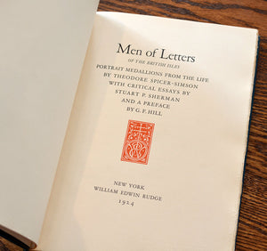 [Bruce Rogers | Fine Binding] Men of Letters of the British Isles