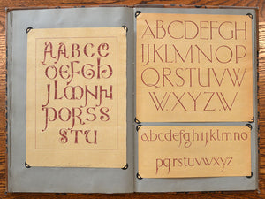 [Mildred Ratcliffe] Album of original illuminated initials, designs, leaves, and miniatures