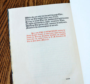 [Bertram Grosvenor Goodhue | Limited to 60 Copies | Presentation Copy to T.M. Cleland] The Cathedral