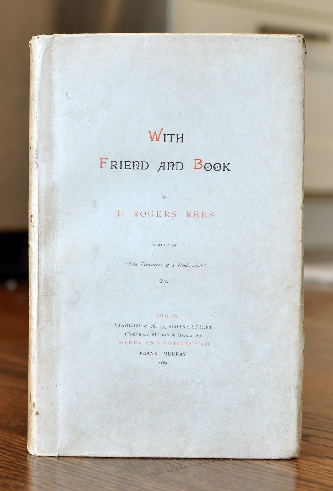 [Printed on Vellum] With Friend and Book