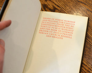 [Fine Binding | Pheasantry Bindery | Reigate Press] Order of Public Worship