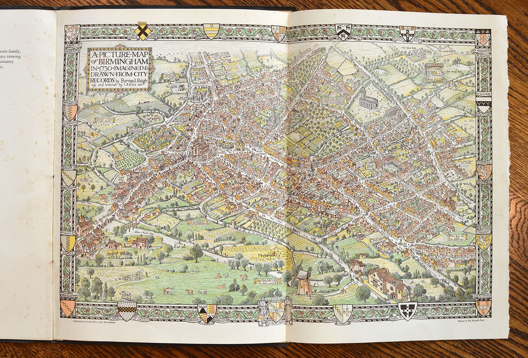 [Bernard Sleigh] A Picture Map of the City of Birmingham in the Year 1730