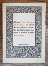 Load image into Gallery viewer, [Merrymount Press] Broadside with Arts &amp; Crafts Border by J.E. Hill (1894)
