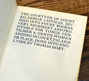 [Fine Binding | Bayntun | Essex House Press] The Courtyer of Count Baldessar Castilio