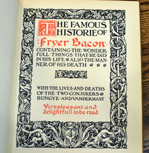 Load image into Gallery viewer, [Fine Binding | Hardy, Maillard, Pilon] The Famous Historie of Fryer Bacon
