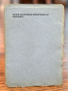 [Copeland & Day | Bertram Grosvenor Goodhue] Nine Sonnets Written at Oxford