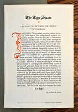 Load image into Gallery viewer, [Village Press | Pamphlet &amp; Broadside] Evening at Deepdene / The Type Speaks
