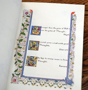 [Illuminated Arts & Crafts Manuscript in Folio] A Collection of Thoughts
