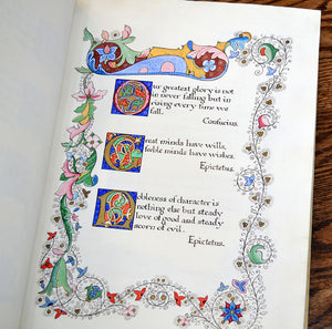 [Illuminated Arts & Crafts Manuscript in Folio] A Collection of Thoughts