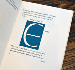 [Stamperia del Santuccio] Notes on the Two-Color Initials of Victor Hammer