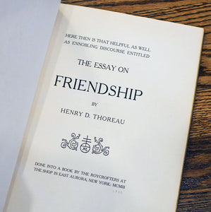 [Fine Binding | Louis Herman Kinder at The Roycroft Shop] Friendship