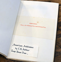 Load image into Gallery viewer, [Fine Binding | Essex House Press] American Sheaves &amp; English Seed Corn
