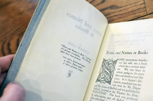 [Printed on Vellum] Notes and Names in Books
