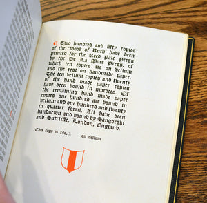 [Printed on Vellum | Reed Pale Press] The Book of Ruth