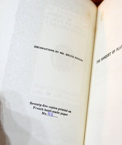 [Bruce Rogers | Limited to 75 Copies] The Banquet of Plato