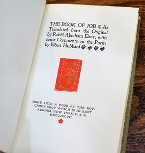 [Roycrofters | Illuminated] The Book of Job