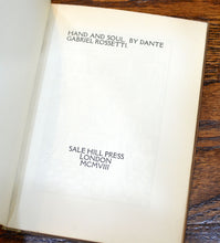 Load image into Gallery viewer, [Sale Hill Press | Limited to 14 Copies] Hand and Soul
