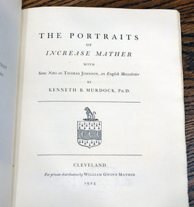 [Bruce Rogers | Proof Illustrations] The Portraits of Increase Mather