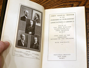 [Fine Binding | Florence Foote] First Annual Dinner of the Periodical Publishers' Association of America
