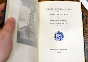 [Bruce Rogers | Inscribed] Flagler Memorial Chapel of Millbrook School