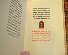 Load image into Gallery viewer, Sahlin, Axel Edw. Typographic Expressions: Something of Roycroft Principles and Methods [together with] six Christmas greetings booklets printed by Sahlin, 1940-1960.
