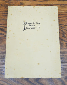 [Illuminated] Stevenson, Robert Louis. Prayer in Time of Rain.