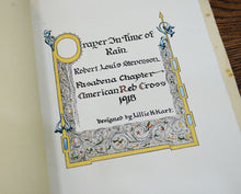 Load image into Gallery viewer, [Illuminated] Stevenson, Robert Louis. Prayer in Time of Rain.

