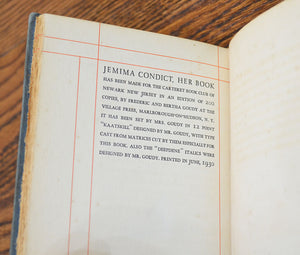 [Village Press] Jemima Condict, Her Book...