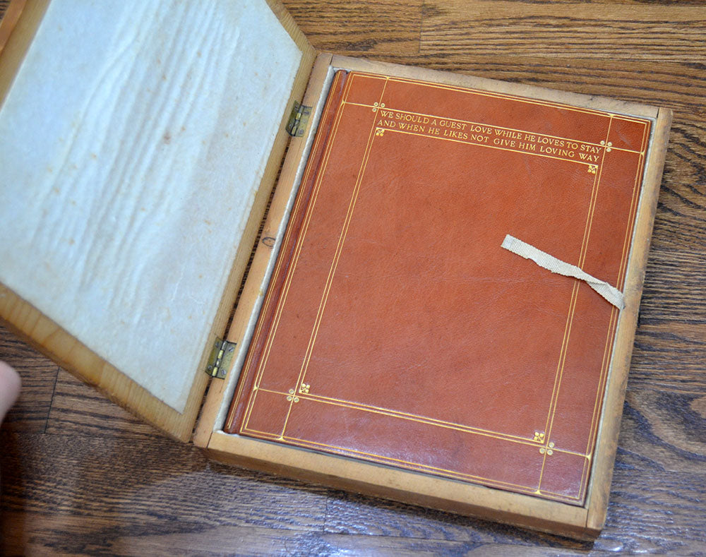 [Douglas Cockerell] Guest Book (c. 1905-1906) w/ Original Wooden Box