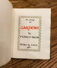 Load image into Gallery viewer, [Calligraphic Printing] Bacon, Francis. An Essay on Gardens.
